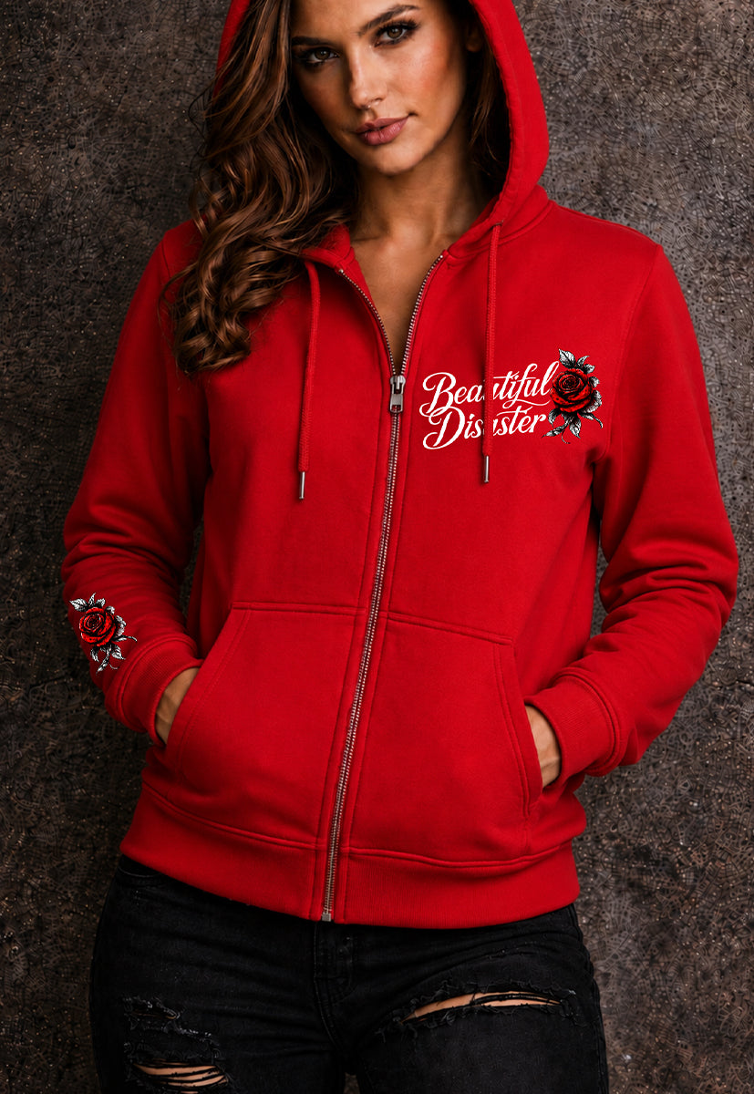 トップス ARCHIVE LIFE WORLD WIDE ZIP HOODIE BLOOD Fight Like Hell Zip Hoodie – Beautiful Disaster Clothing
