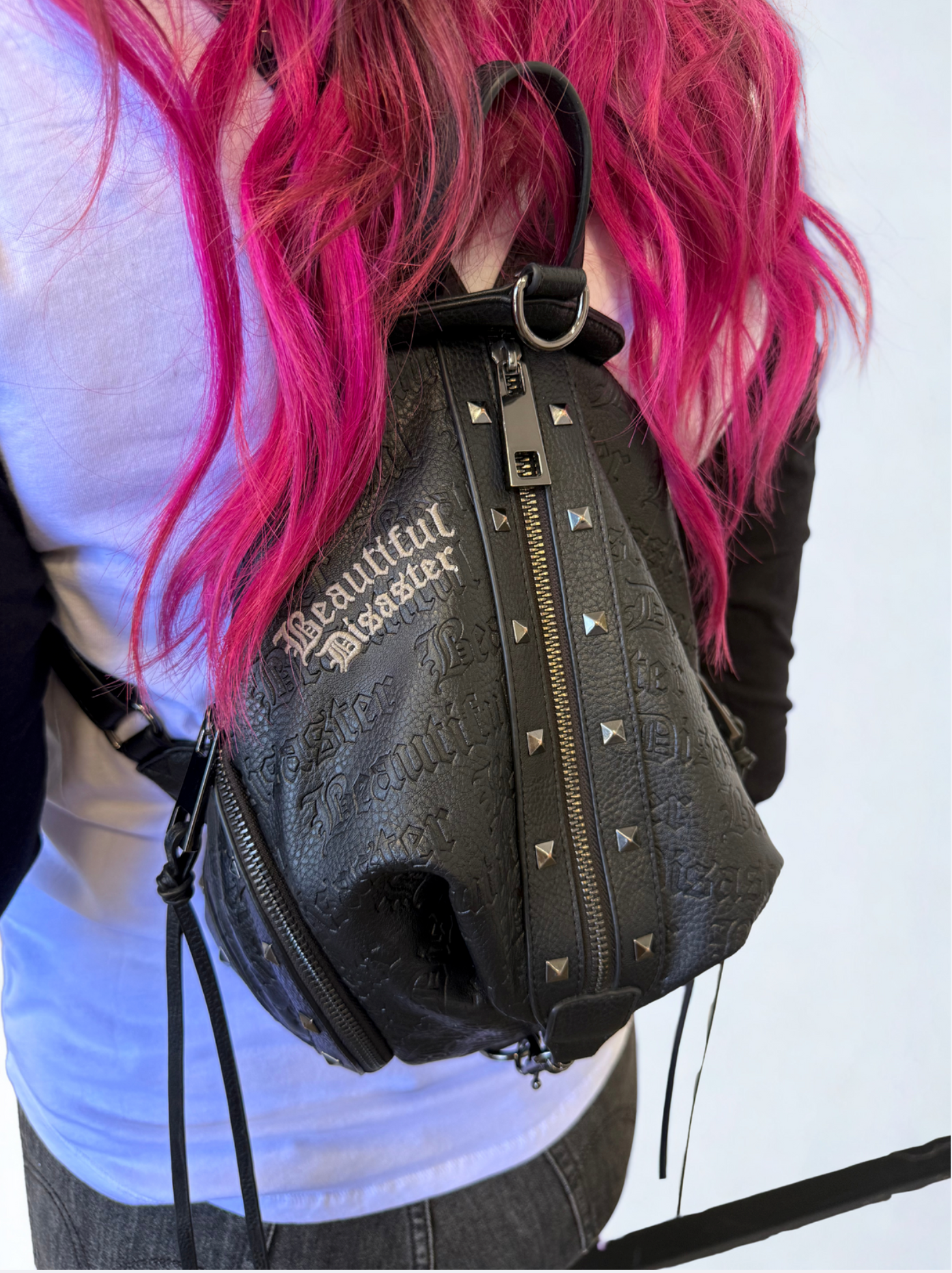 Beautiful Disaster Stealth Mini Backpack – Black Vegan Leather Limited Edition Women’s Bag