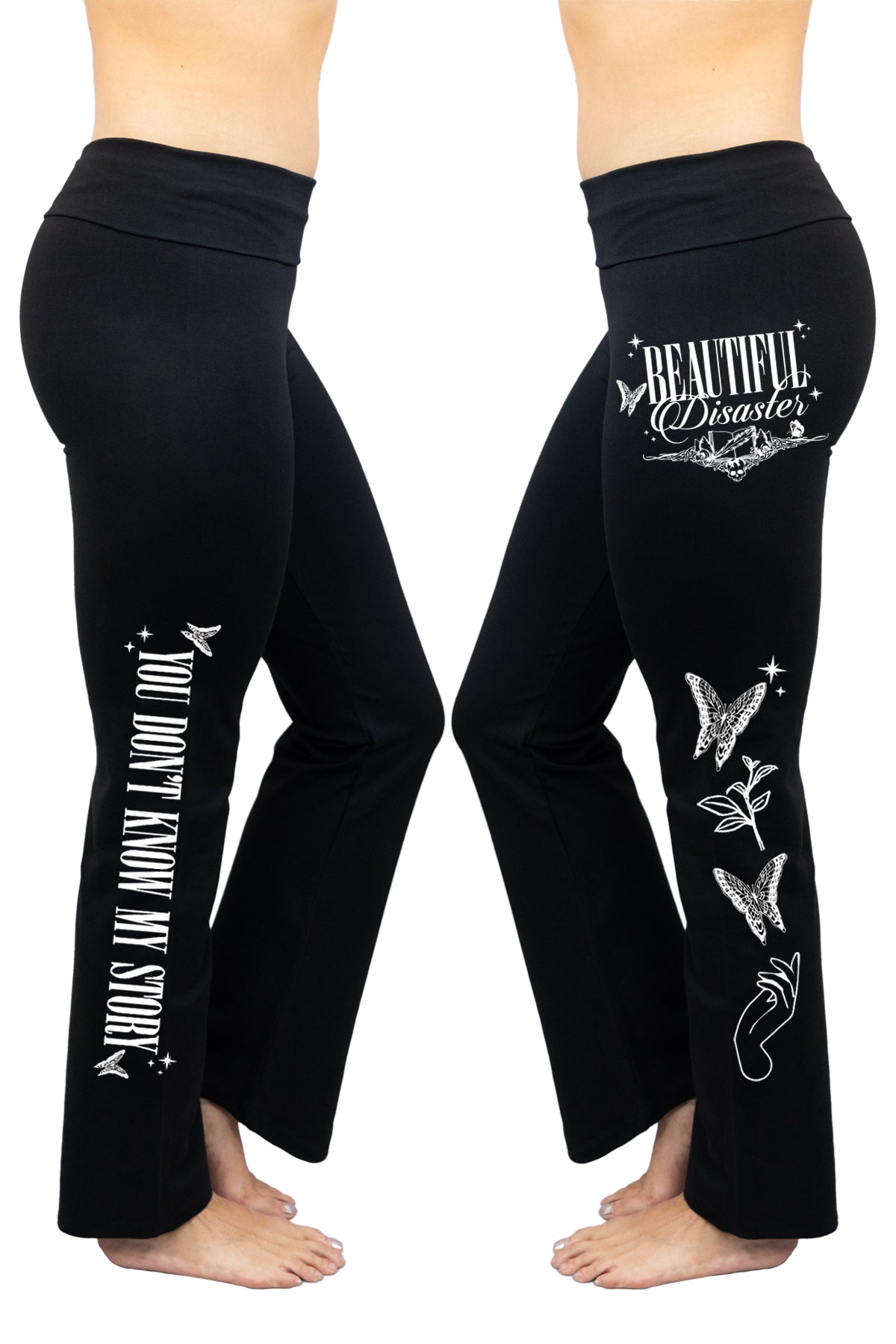 You Don't Know My Story Yoga Pants – Beautiful Disaster Clothing