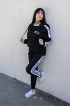 Punk Princess Sweatsuit Pant - Black/White