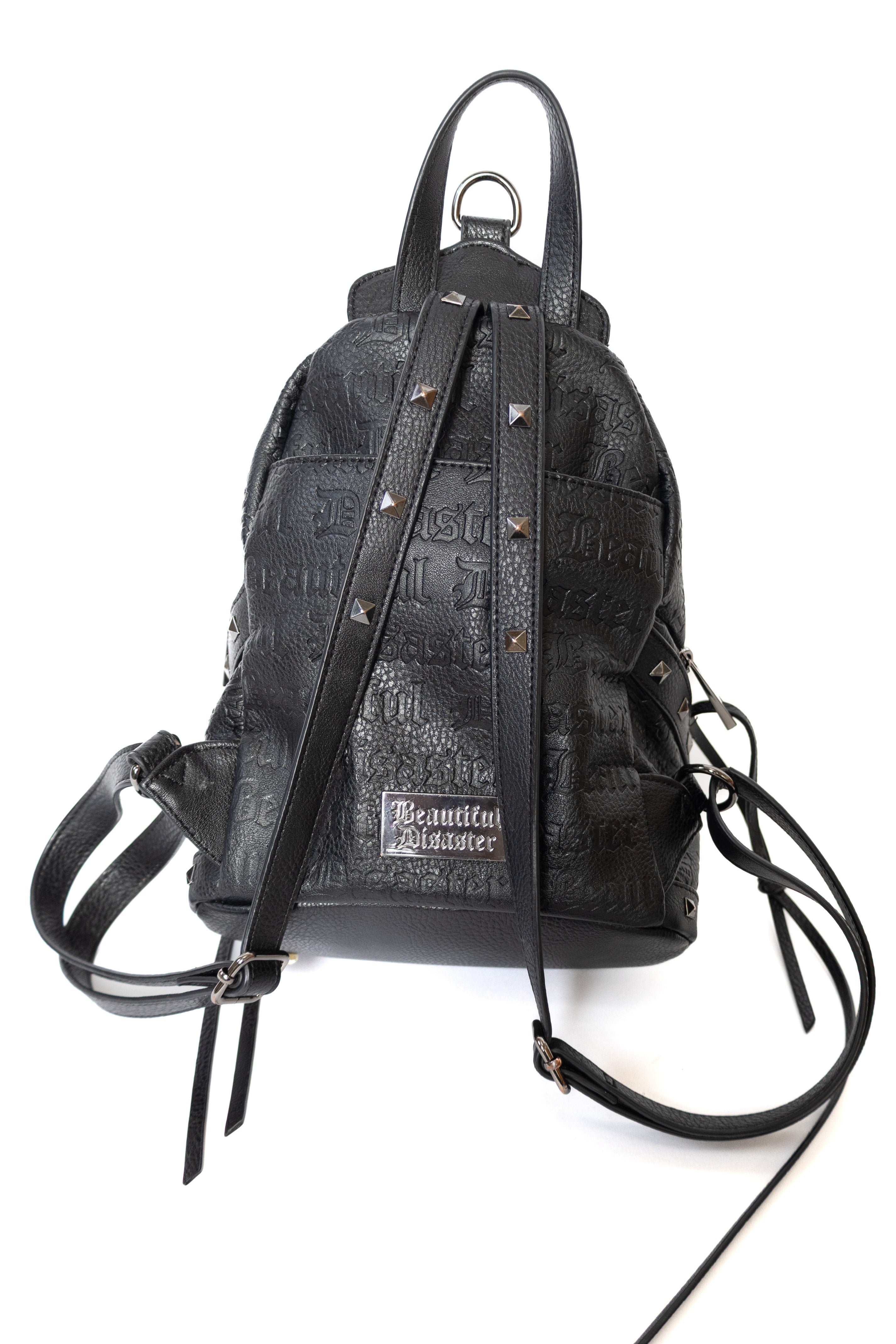 diresta leather backpack Beautiful Disaster Stealth Mini Backpack – Black Vegan Leather Limited Edition Women’s Bag