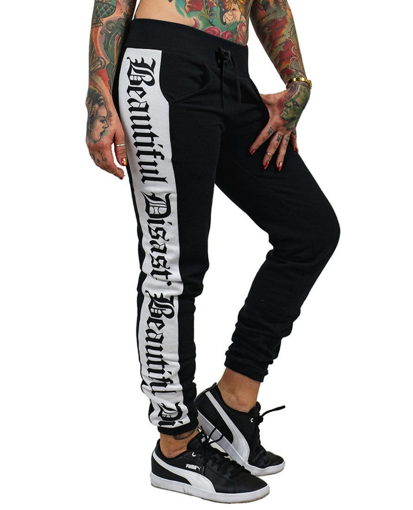 Sweatsuit Pant - Black/White