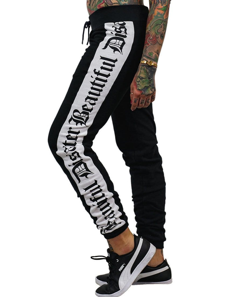 Sweatsuit Pant - Black/White