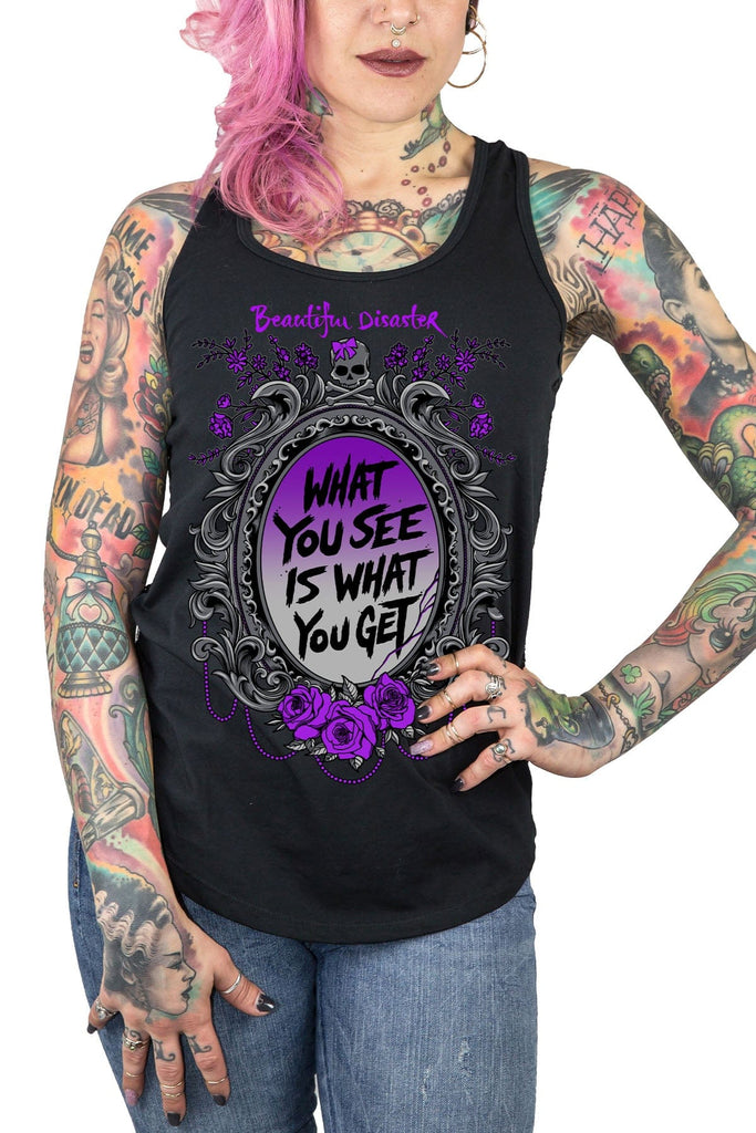 What You See Is What You Get Laceback Tank