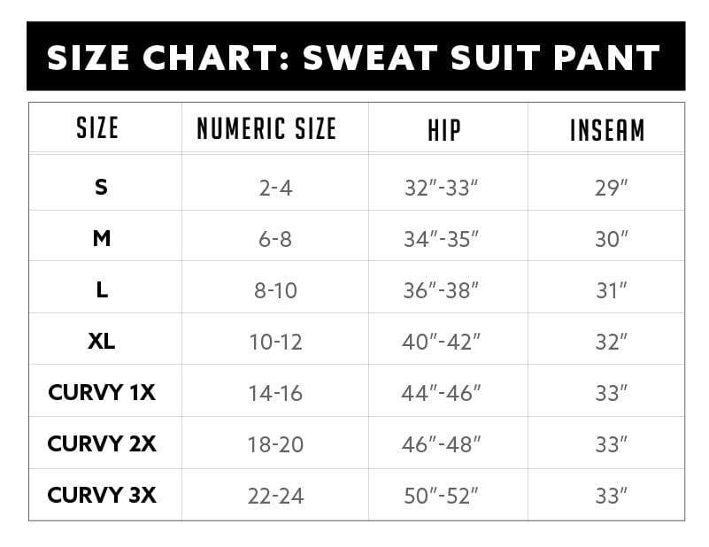 Sweatsuit Pant - Black/White