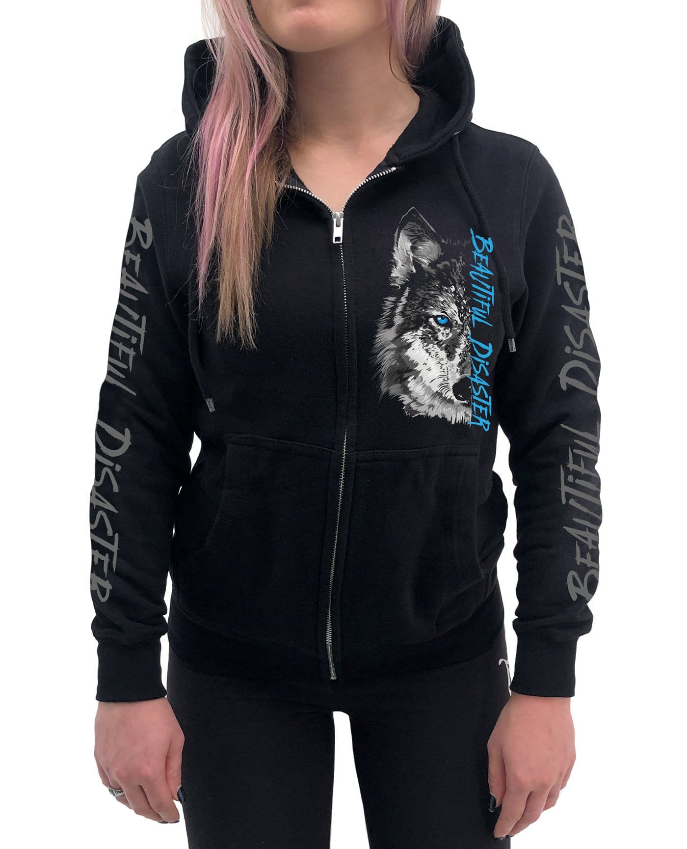 Wolf Zip Hoodie – Beautiful Disaster Clothing